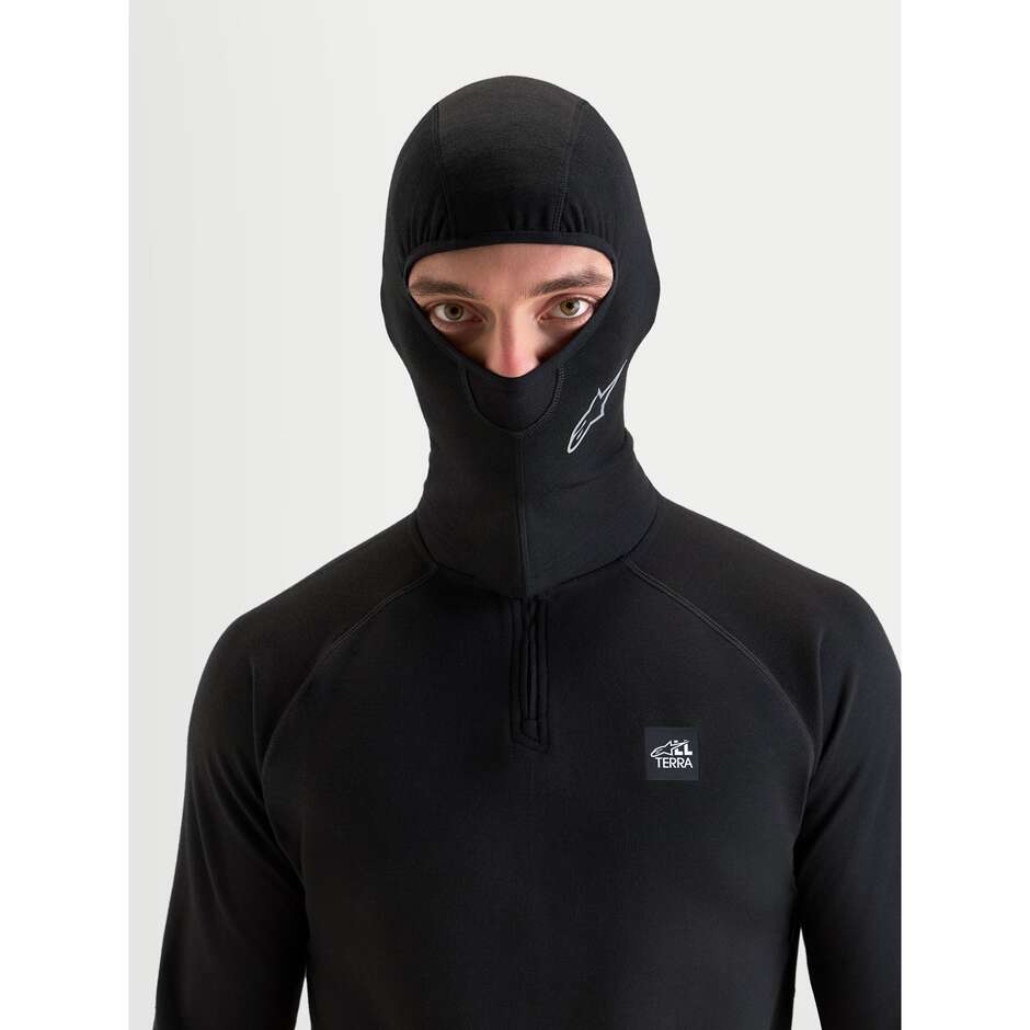Alpinestars AT 8 MERINO Sturmhaube Motorrad Sturmhaube Schwarz
