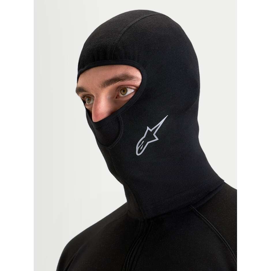Alpinestars AT 8 MERINO Sturmhaube Motorrad Sturmhaube Schwarz