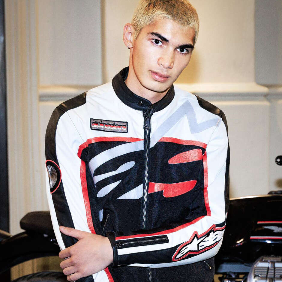 Alpinestars AXTON JACKET Motorcycle Jacket Black White Red