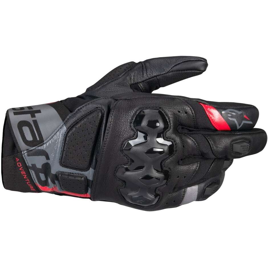 Alpinestars BELIZE V3 DRYSTAR Leather Motorcycle Gloves Black Gobi Brown