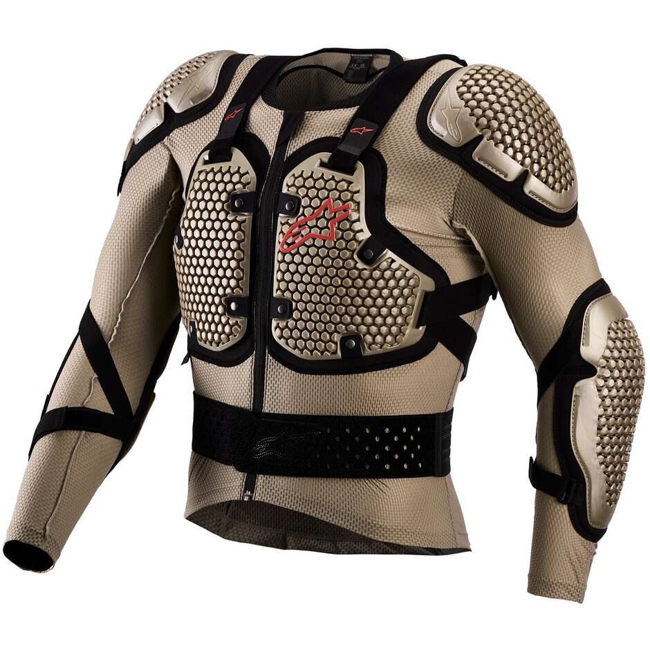 Alpinestars BIONIC ACTION V3 Aluminum Motocross Protective Jacket, Black, Fluorescent Red