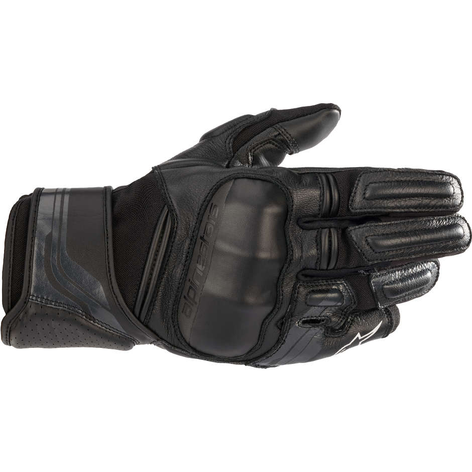 Alpinestars BOOSTER V2 Black Leather Motorcycle Gloves