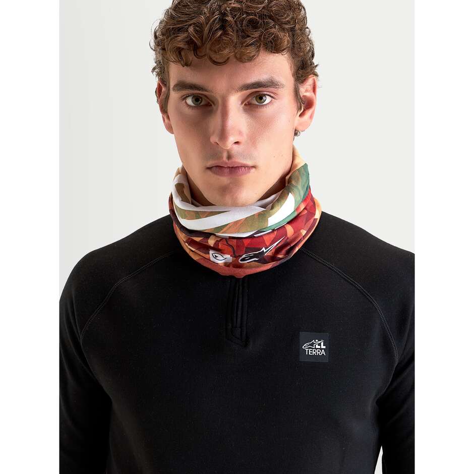 Alpinestars BUFF PEAKS PRIMALOFT NECK TUBE Motorcycle Neck Warmer Earth Brown