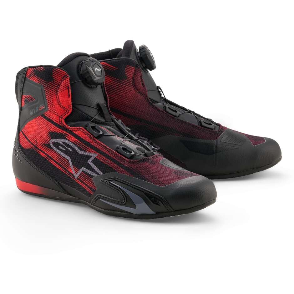 Alpinestars CELER VENTED Motorradschuhe Schwarz Hellrot