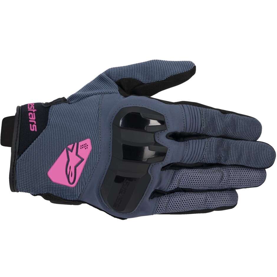 Alpinestars CHROME Women's Fabric Motorcycle Gloves Asphalt Black Pink