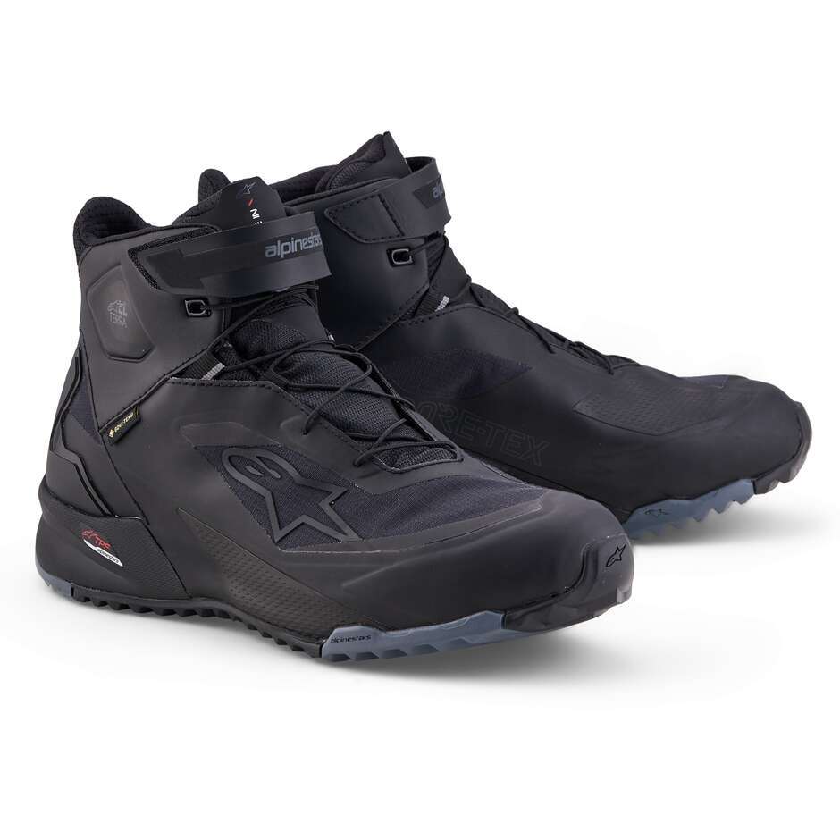 Alpinestars CR-X GORE-TEX Motorcycle Adventure Shoes Black Dark Grey