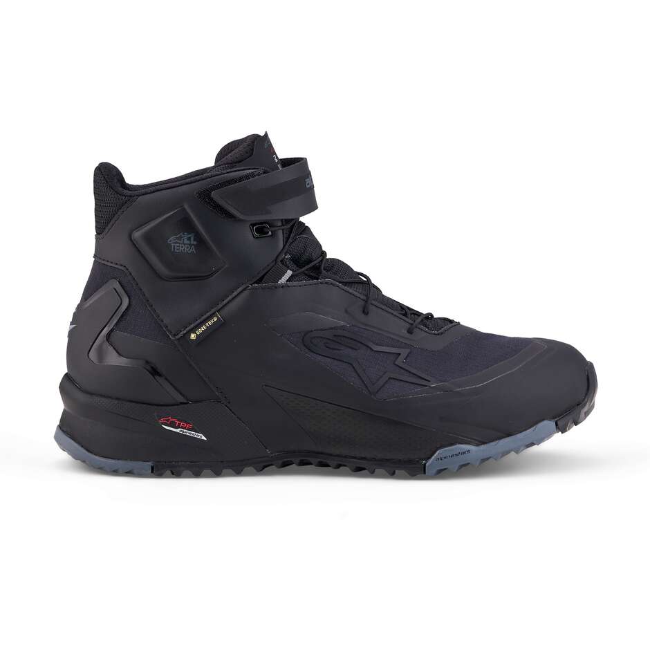 Alpinestars CR-X GORE-TEX Motorcycle Adventure Shoes Black Dark Grey