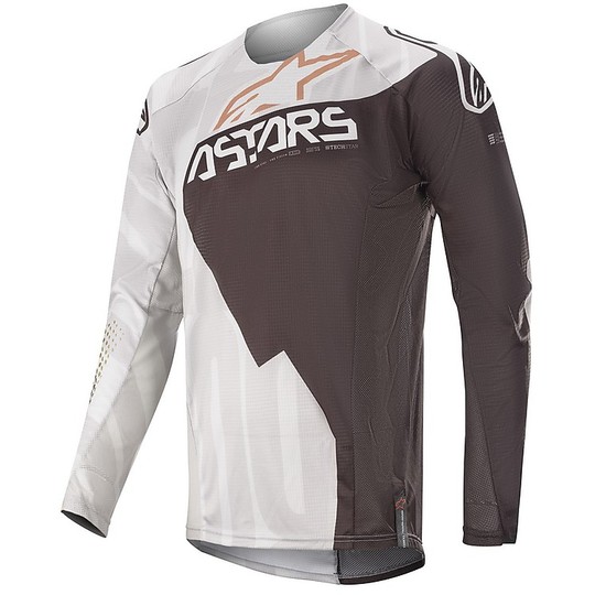 Alpinestars Cross Enduro Moto Shirt MX20 TechStar Factory Metal Gray Black Copper