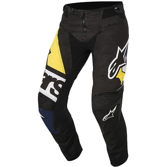 Alpinestars Cross Enduro Motorcycle Trousers Techstar New Factory Black / Blue / Yellow