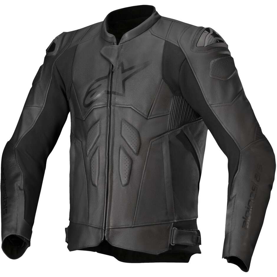 Alpinestars DUSK Leather Motorcycle Jacket Black