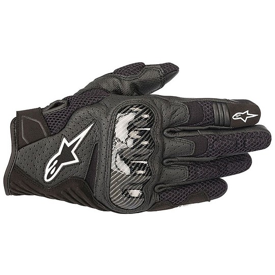 Alpinestars Fabric Motorcycle Gloves SMX-1 AIR v2 Black