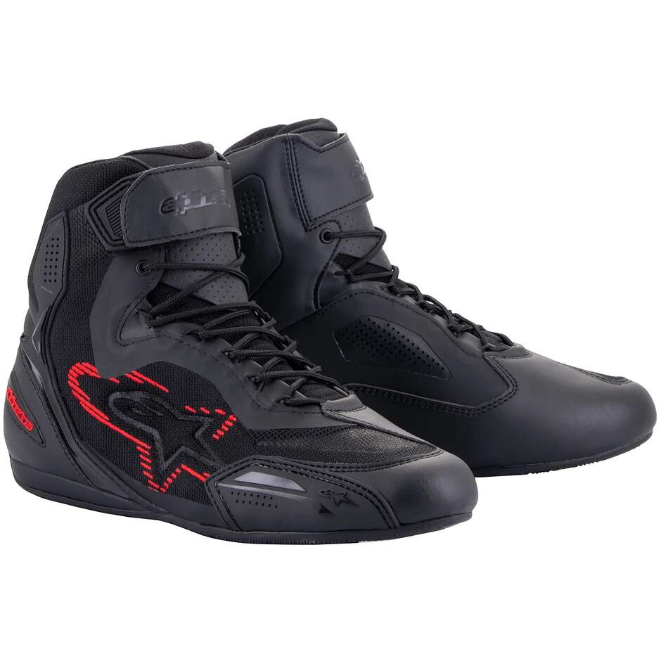 Alpinestars FASTER-3 RIDEKNIT Motorcycle Shoes Red Gray Black Bright Red