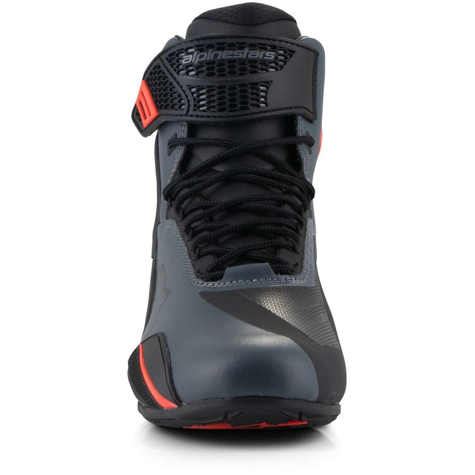 Alpinestars FASTER-4 Motorcycle Shoes Black Grey Red Fluorescent