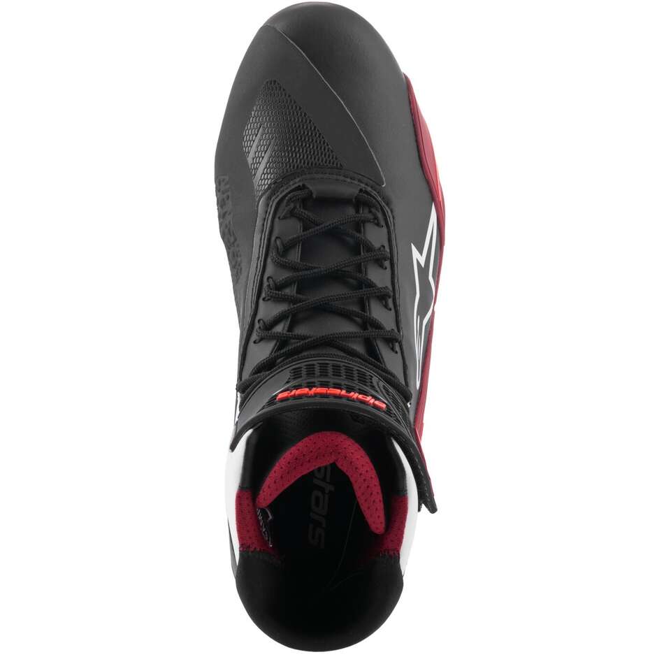 Alpinestars FASTER-4 Motorcycle Shoes Black White Dark Red