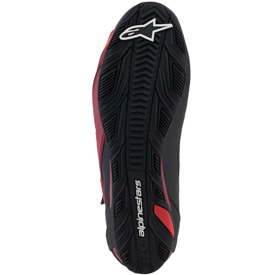 Alpinestars FASTER-4 Motorcycle Shoes Black White Dark Red