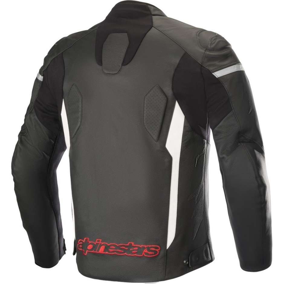 Alpinestars FASTER Black Red Leather Motorcycle Jacket
