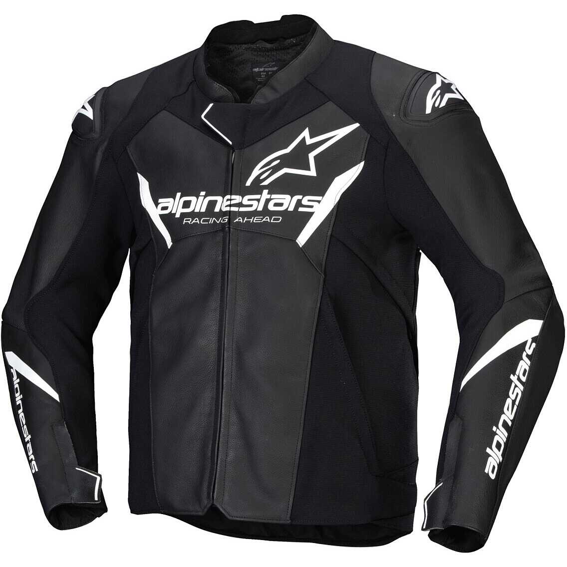 Alpinestars FASTER V3 Leather Motorcycle Jacket Black White For
