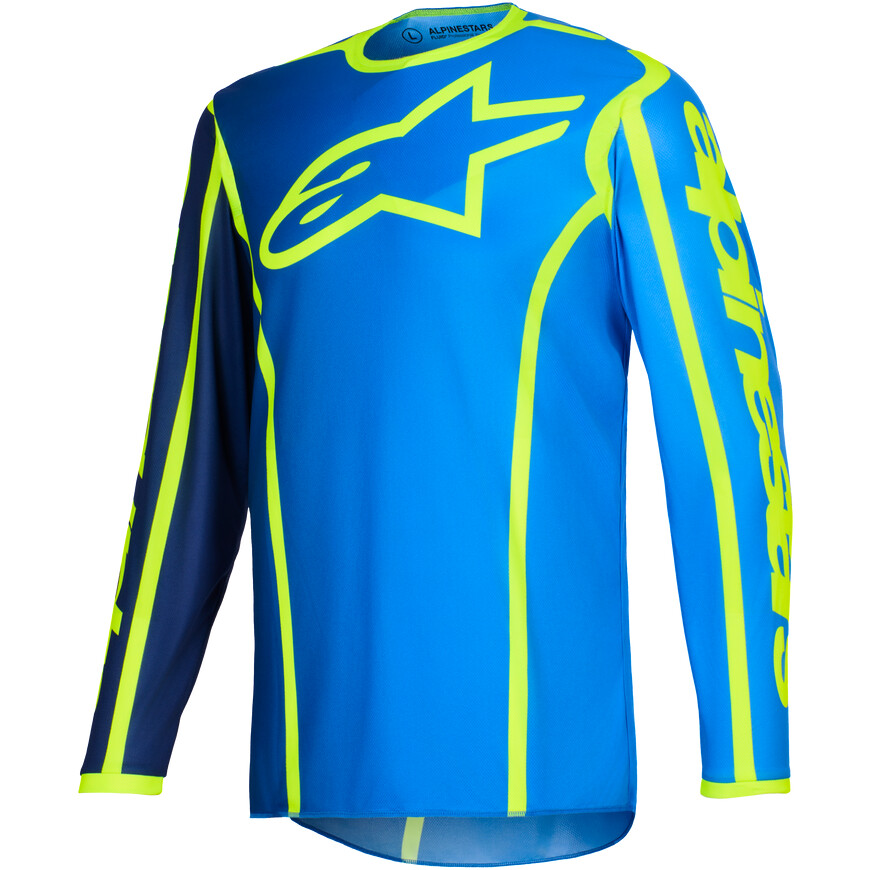 Alpinestars FLUID APEX Motocross Enduro Jersey Blue Fluorescent Yellow