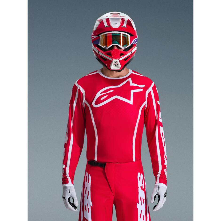Alpinestars FLUID APEX Motocross Enduro Trikot Rot Weiß