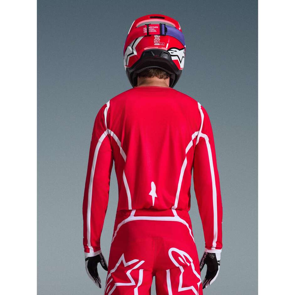 Alpinestars FLUID APEX Motocross Enduro Trikot Rot Weiß