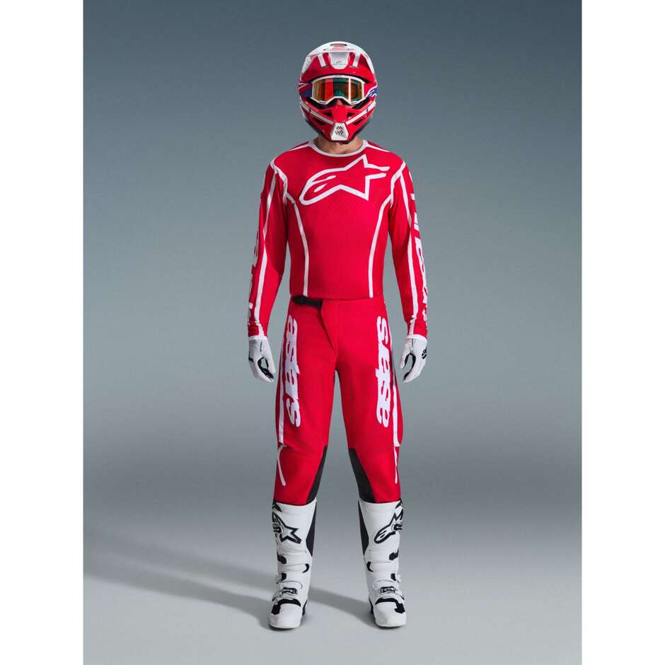 Alpinestars FLUID APEX Motocross Enduro Trikot Rot Weiß