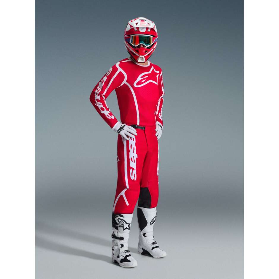 Alpinestars FLUID APEX Motocross Enduro Trikot Rot Weiß