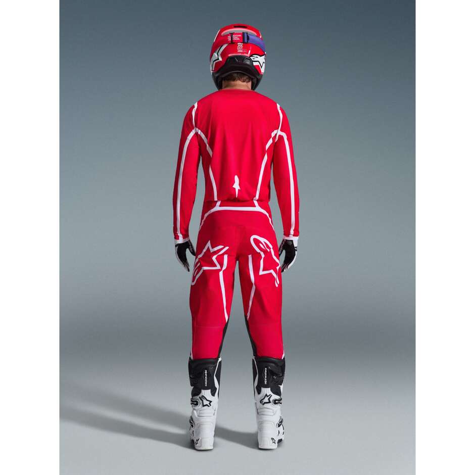 Alpinestars FLUID APEX Motocross Enduro Trikot Rot Weiß