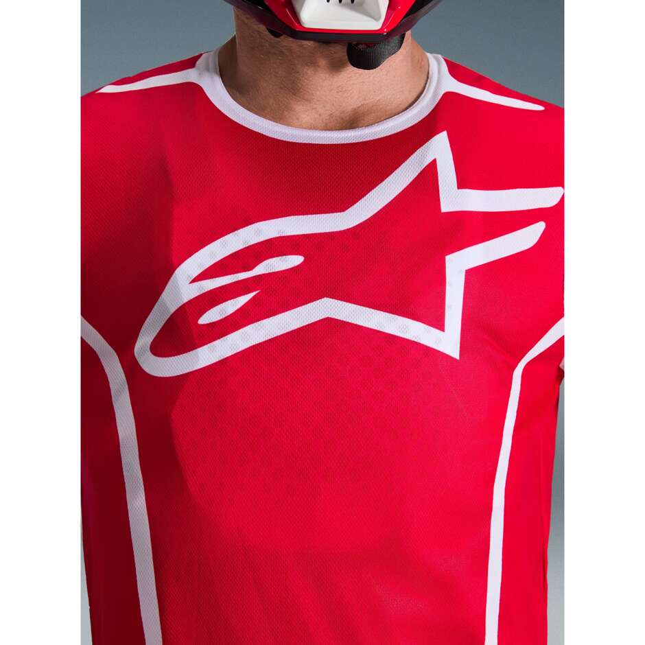 Alpinestars FLUID APEX Motocross Enduro Trikot Rot Weiß
