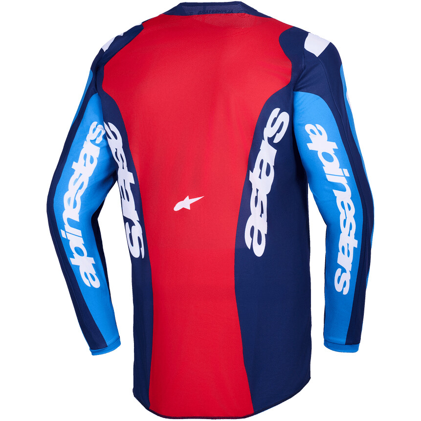 Alpinestars FLUID GRID Blau Rot Kreuz Enduro Motorradtrikot