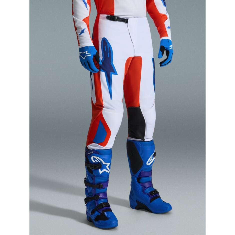 Alpinestars FLUID GRID Motocross Enduro Hose Orange Blau Weiß