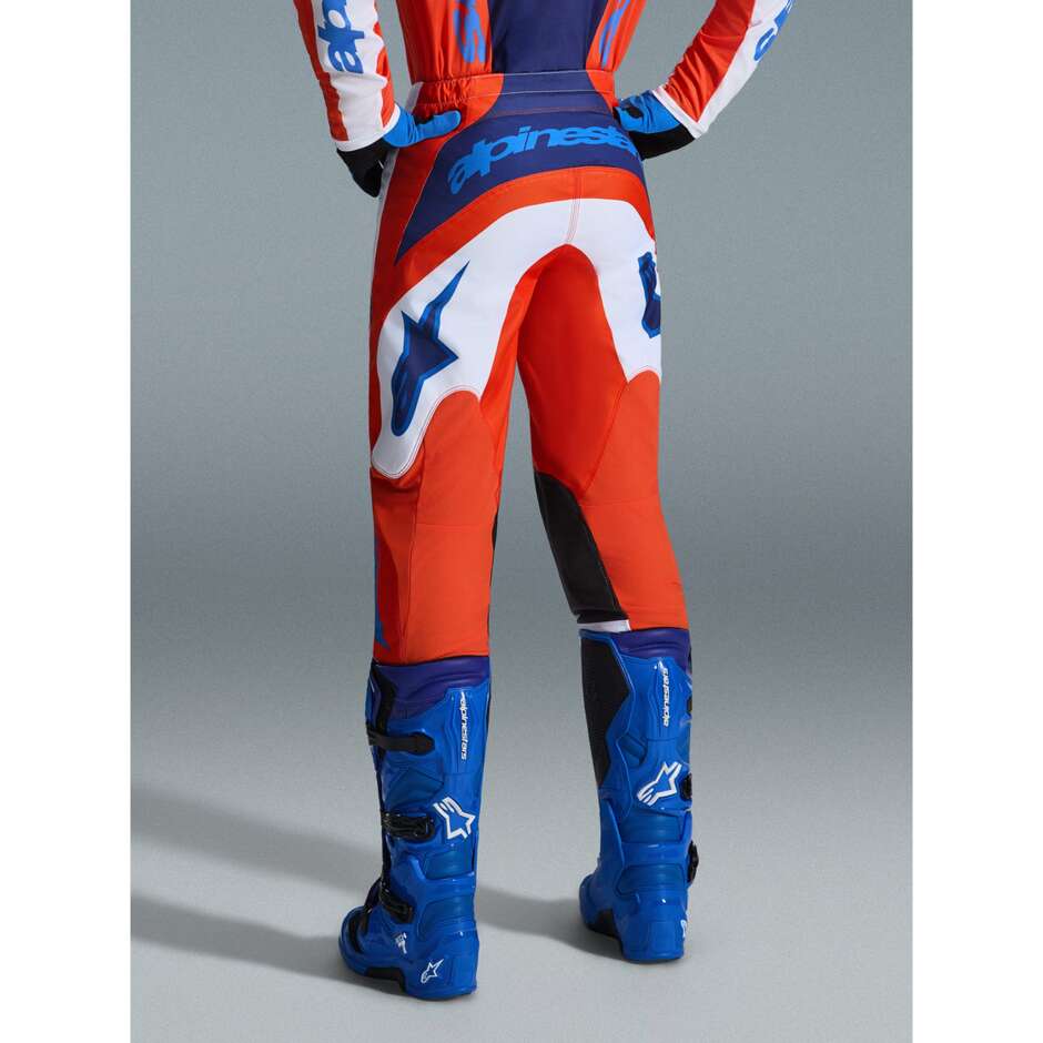 Alpinestars FLUID GRID Motocross Enduro Hose Orange Blau Weiß