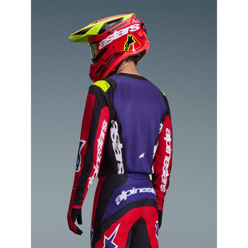 Alpinestars FLUID GRID Motocross Enduro Jersey Red Black Purple