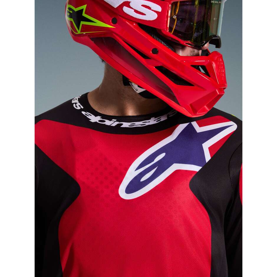 Alpinestars FLUID GRID Motocross Enduro Jersey Red Black Purple