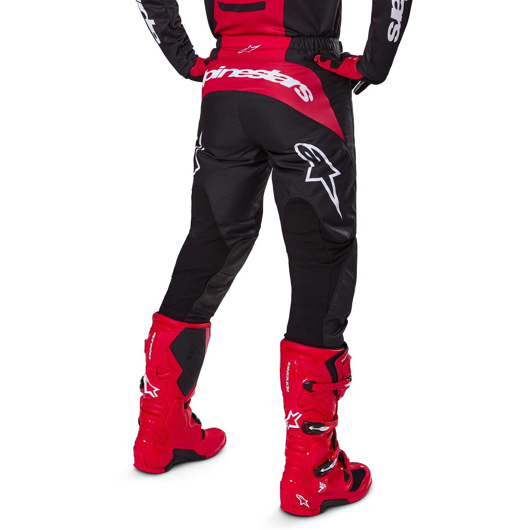 Pantalón De Motocross Alpinestars Techstar Melt Rojo Y Gris