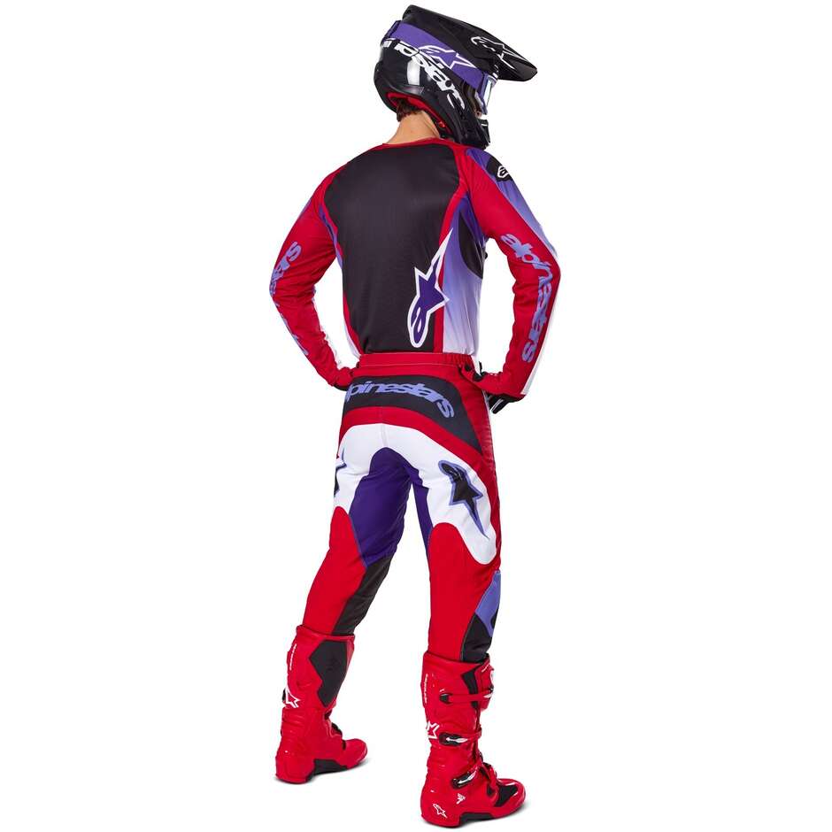 Alpinestars FLUID WURX Moto Cross Enduro Trikot leuchtend lila rot