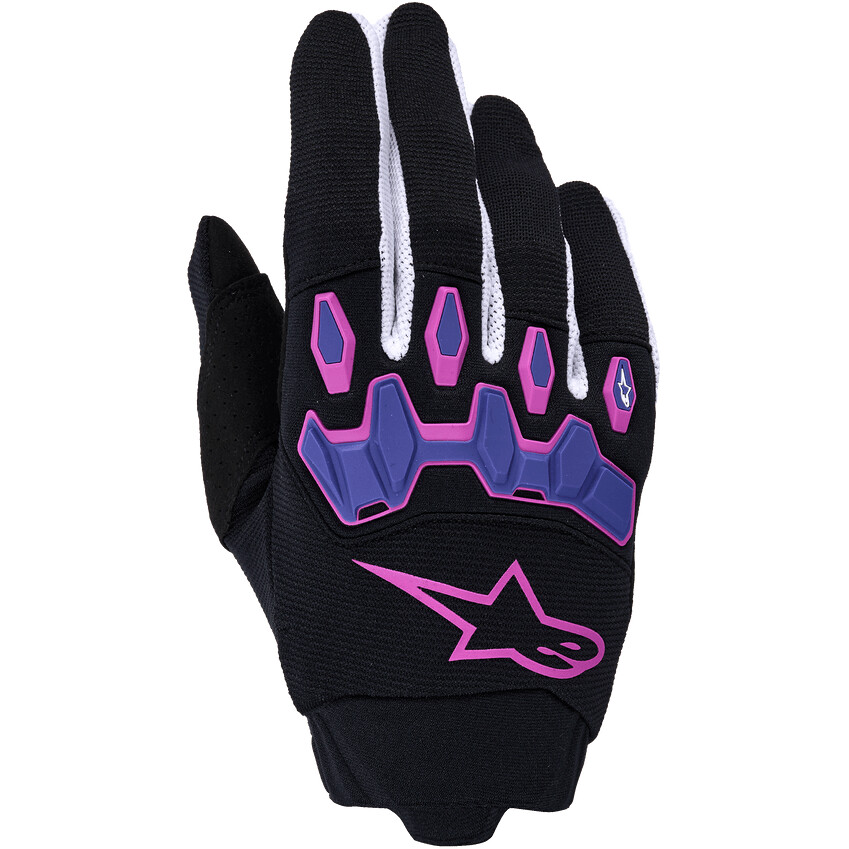 Alpinestars Full Bore V2 Cross Enduro Motorradhandschuhe Lila Schwarz