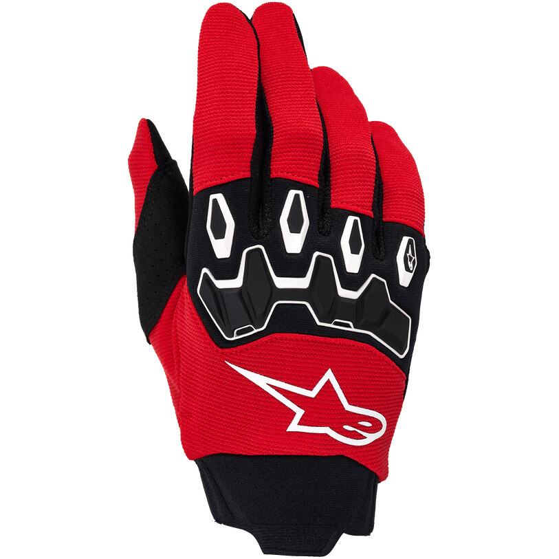 Alpinestars Full Bore V2 Motocross Enduro Gloves Bright Red Black