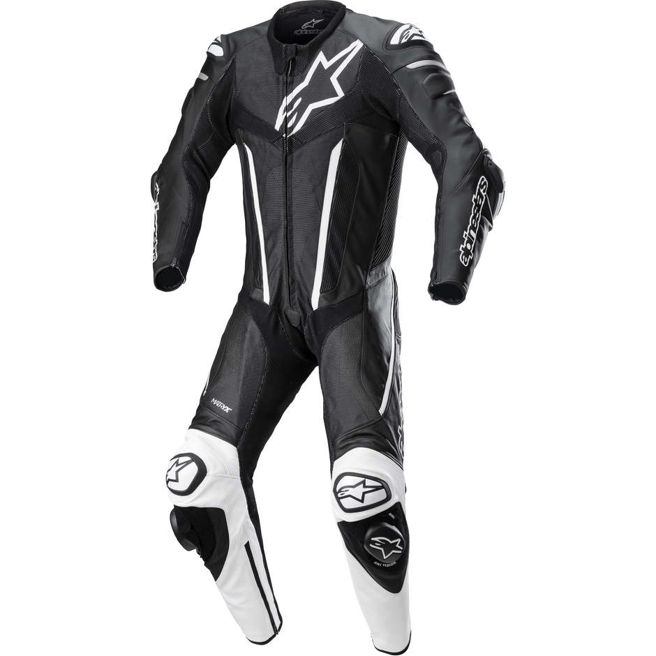 Alpinestars FUSION 1pc Professional Motorcycle Suit Black White