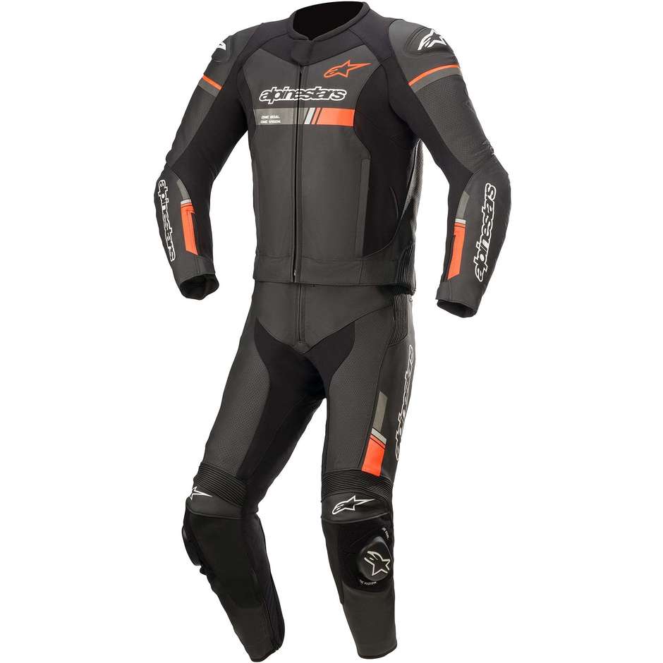 Alpinestars GP FORCE CHASER 2Pc Divisible Motorcycle Suit Black Red Blue
