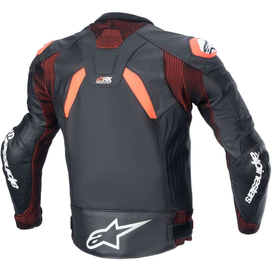 Alpinestars GP PLUS R V4 RIDEKNIT Motorradjacke Schwarz Rot Fluo Weiß