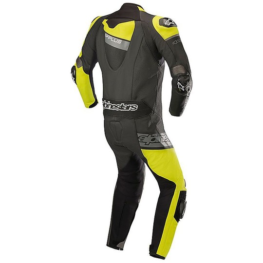 Alpinestars GP Plus VENOM 1pc Full Leather Racing Suit Black Fluo Yellow