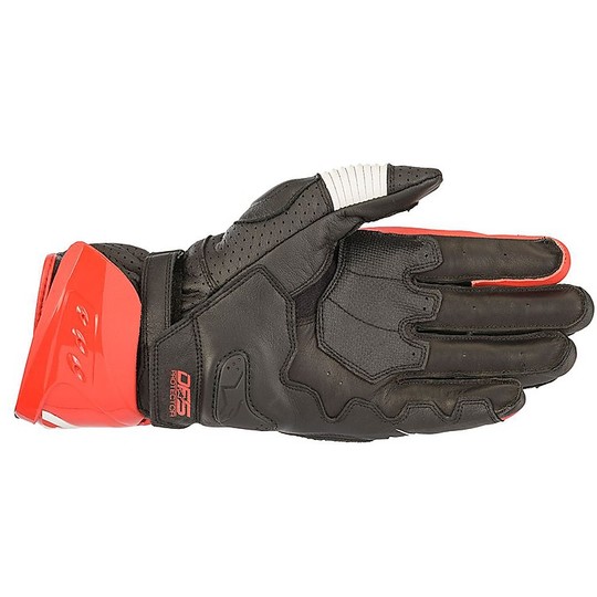 Alpinestars GP PRO R3 Motorcycle Leather Gloves Black White Red