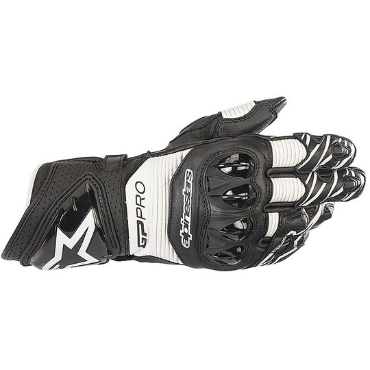Alpinestars GP PRO R3 Racing Leather Gloves Black White