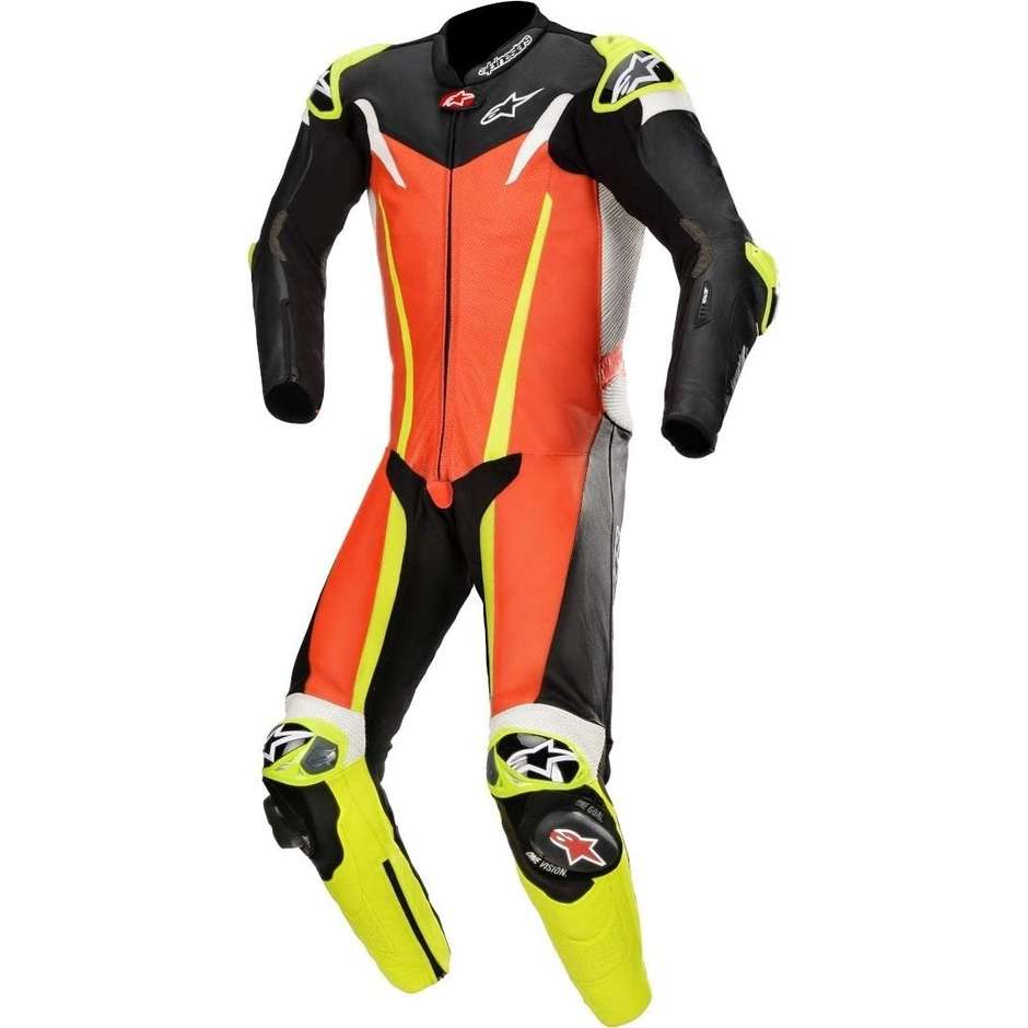 Alpinestars GP PRO v3 1pc Tech-Air Racing Motorcycle Suit Red Black Yellow