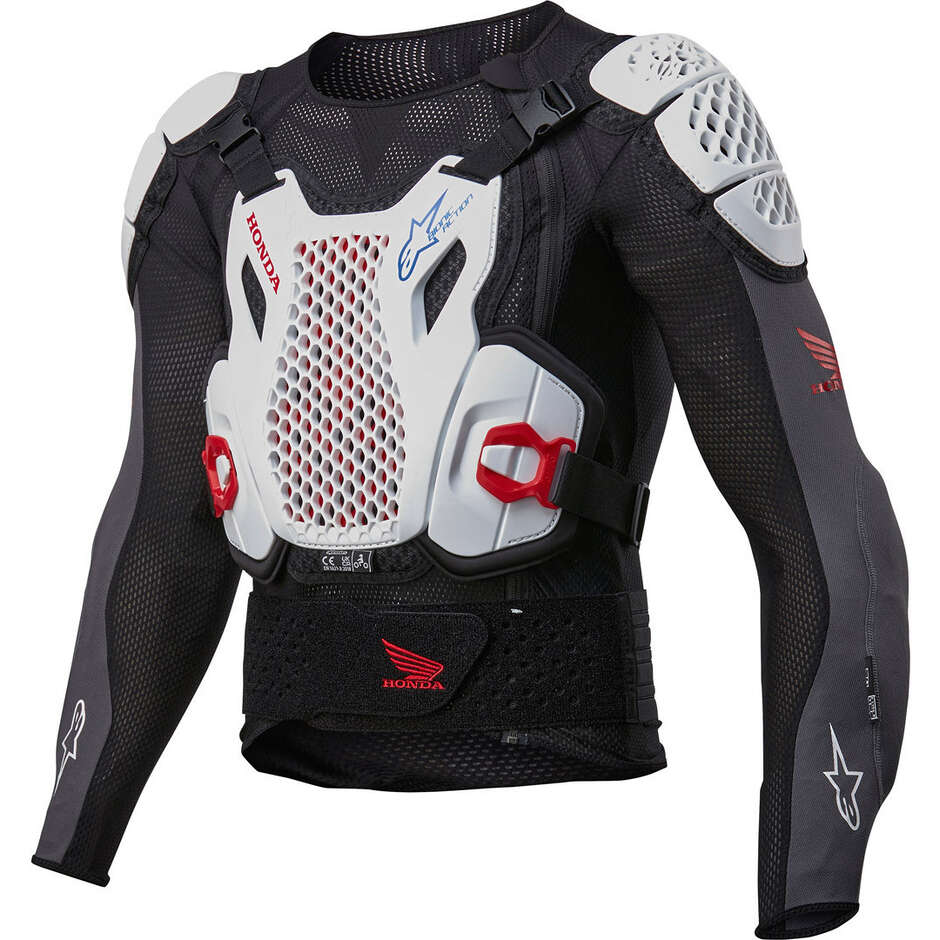 Alpinestars Honda Bionic Plus V2 Protection Motorcycle Chest Protector Black White Blue Bright Red