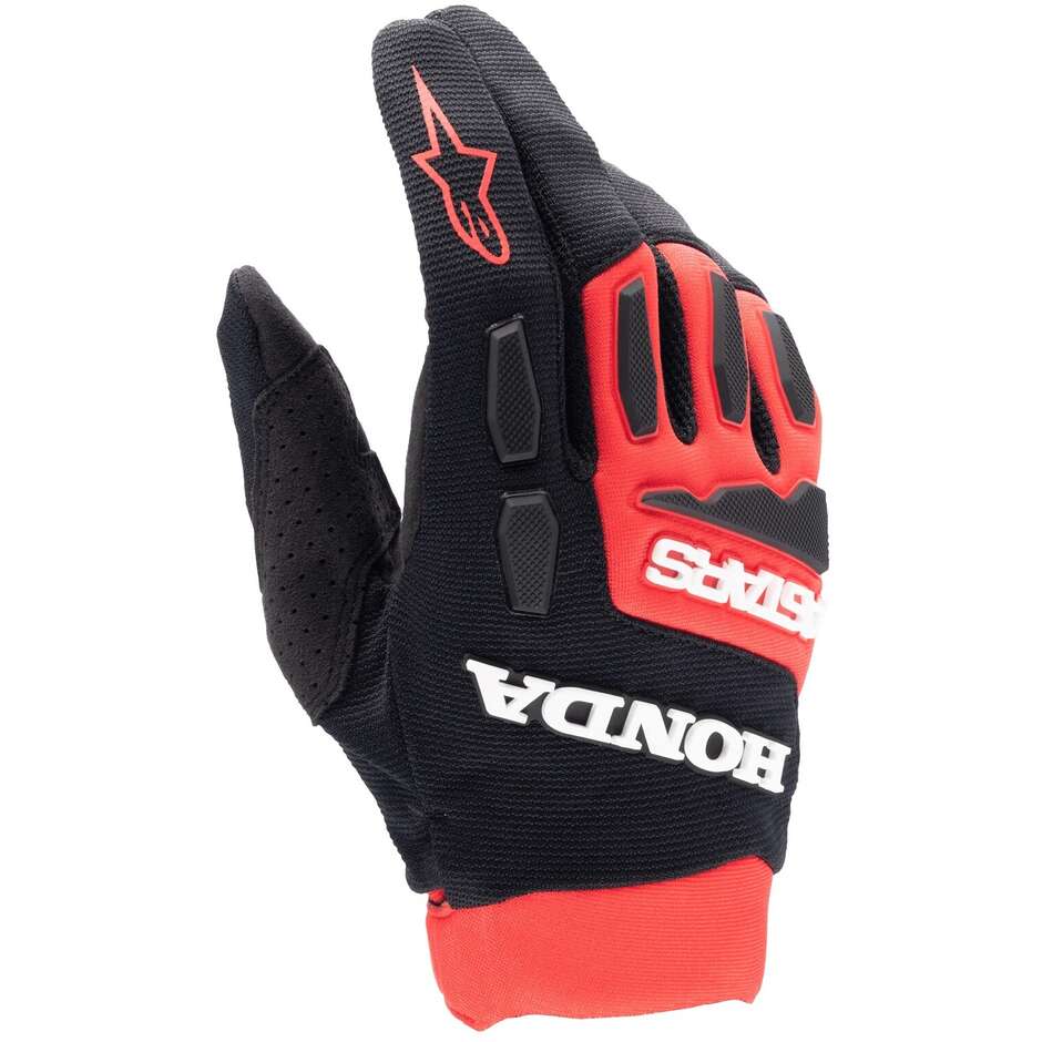 Alpinestars Honda Full Bore Motorradhandschuhe, leuchtend rot/schwarz