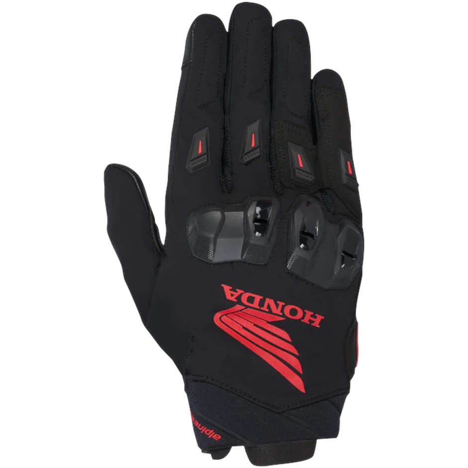 Alpinestars Honda SP X 3 Motorcycle Gloves Black Bright Red