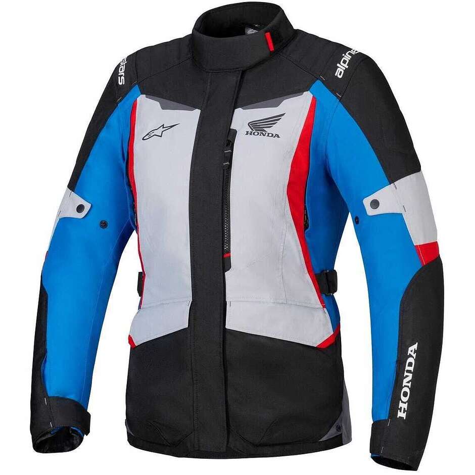 Alpinestars HONDA STELLA ST-1 WP Damen-Motorradjacke Eisgrau Dunkelgrau Schwarz