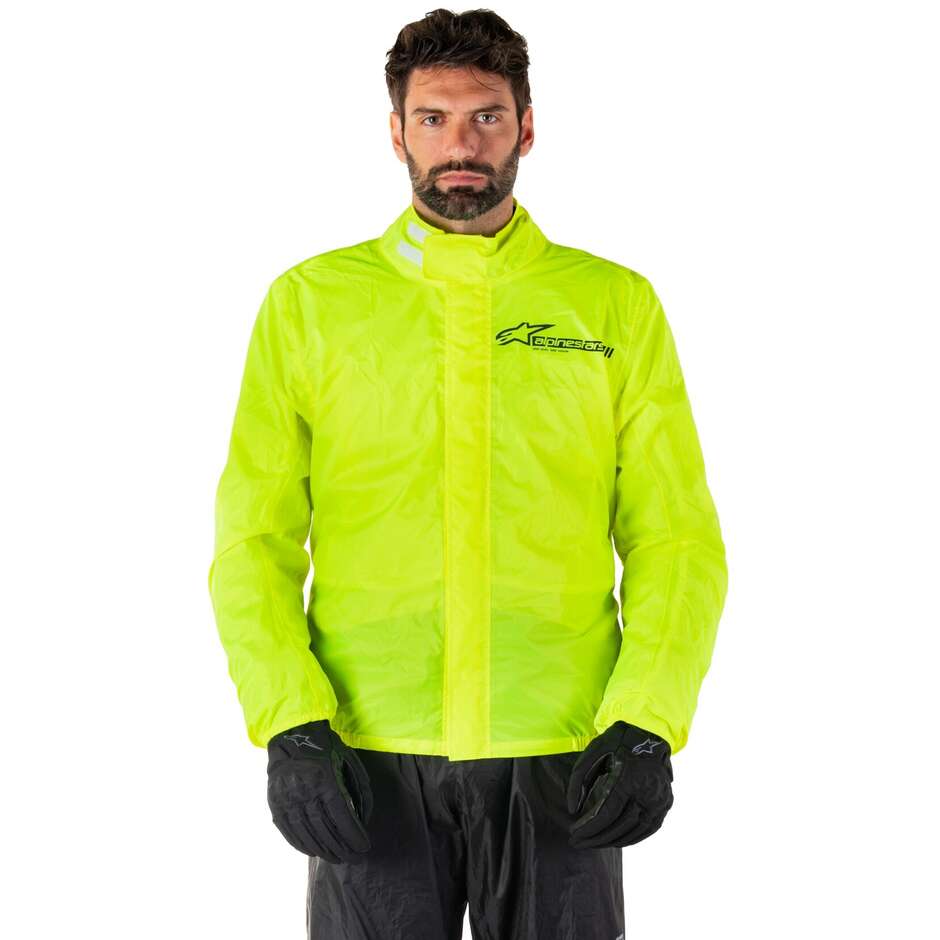 Alpinestars HURRICANE RAIN V2 Fluo Gelbe Motorrad-Regenjacke