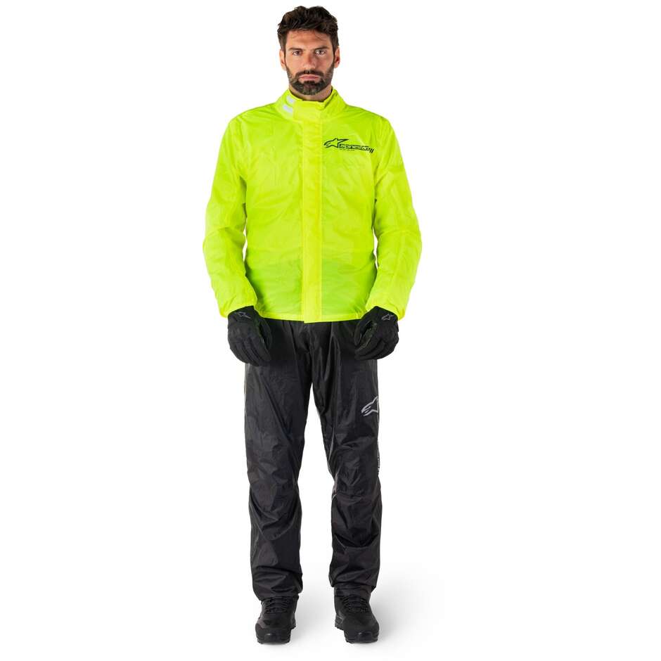 Alpinestars HURRICANE RAIN V2 Fluo Gelbe Motorrad-Regenjacke